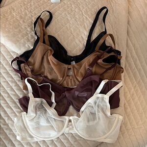 Auden Women's Bra Set - Black, Brown, Burgundy, White